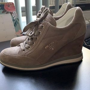 Prada Wedge Sneakers